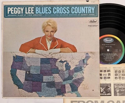 Peggy Lee BLUES CROSS COUNTRY ed1 lp 1962 Capitol T1671 mono QUINCY JONES Foto 1 de 4