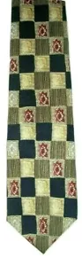 Cravatta collo uomo Jos A Bank 100% seta blu oro grigio rosso 56,5"L - Foto 1 di 7