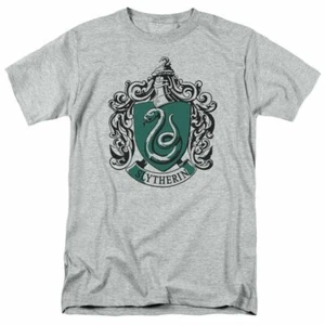 Harry Potter Slytherin Crest T Shirt Mens Licensed Wizard Movie Tee Sport Gray - Picture 1 of 2