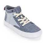 NEW  WOMEN'S 6 TOMS CAMILA HIGH SHOES IN CHAMBRAY STRIPE