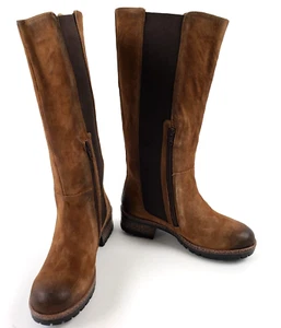 Very Volatile Womens Mitchell Brown Knee-High Leather Boots 7.5 Medium (B,M) - Picture 1 of 13