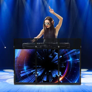 Sistema di illuminazione tavolo cabina DJ 23"x73" - pannello pieghevole palco piattaforma scrim - Foto 1 di 21