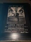Lewis Pruitt Sensational Rare Original Promo Poster Ad Framed!