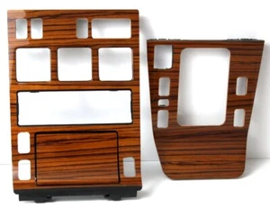 Mercedes Benz W140 Mittelkonsole ZEBRANO  HOLZ 2 TEILIG NEU NR.213 - Picture 1 of 3