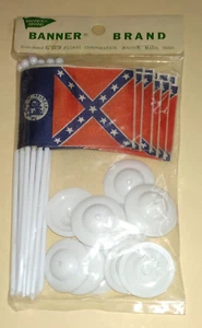 (12) Vintage 1960's Made in JAPAN Table Top Georgia State Flags- MINT in PACKAGE - Picture 1 of 2
