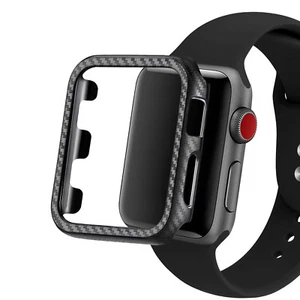 Funda protectora de fibra de carbono para Apple Watch Series 654321 38/42/40/44 mm - Imagen 1 de 16
