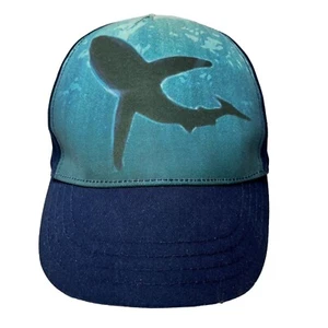 Great White Shark Hat Cap Boys Blue Large Snap Back Adjustable Baseball Youth - Picture 1 of 8