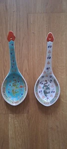 2x chinesische REISLÖFFEL aus Porzellan  - Bild 1 von 4