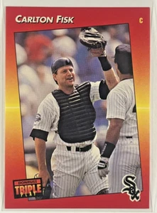 Carlton Fisk #149 1992 Panini Donruss Triple Play Chicago White Sox - Picture 1 of 2