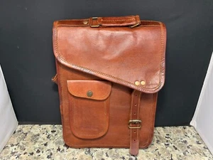 Great Seal of The State of Oklahoma 1907 Leather Crossbody Messenger Bag Brown - Picture 1 of 10
