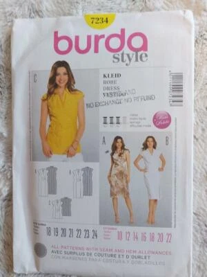 Burda Style 7234 Dress Miss Petite Sz 10-22 - Image 1 of 2
