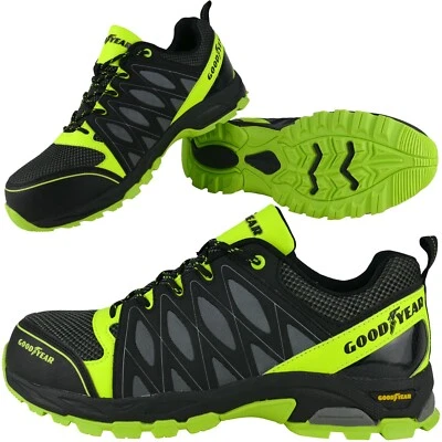 Scarpe da lavoro S1P Goodyear EXCLUSIVE WORK-TRADE EDITION leggere 36-48 verde fluo