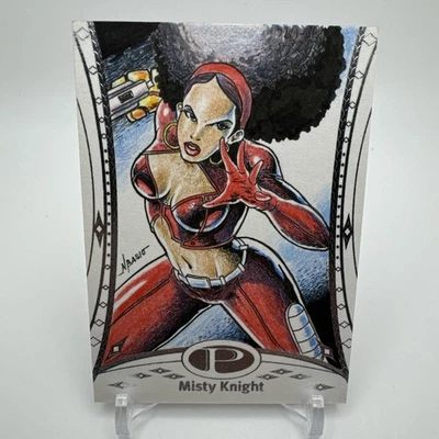 2014 Upper Deck Marvel Premier 1 Panel Sketch Card Misty Knight 1/1 - Image 1 of 2