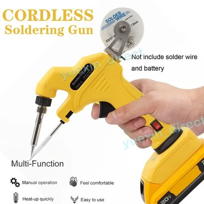 Pistola de solda portátil sem fio para Dewalt 20v Max operada por bateria em casa faça você mesmo - Imagem 1 de 4