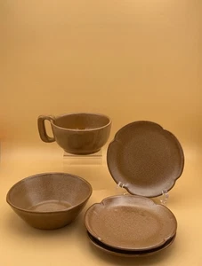 Vintage Frankoma Plainsman "Plainsman Brown" 5-teiliges Geschirrset - Bild 1 von 16