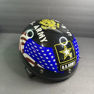 Casco de motocicleta OUTLAW US ARMY gráfico media carcasa T-70 DOT talla L  Foto 1 de 4