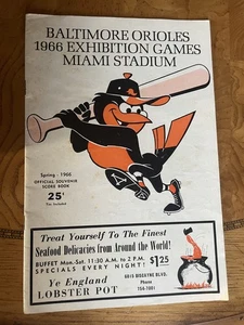 1966 BALTIMORE ORIOLES FRÜHLING AUSSTELLUNG SPIELE SCOREBOOK EXTREM SELTEN - Bild 1 von 1
