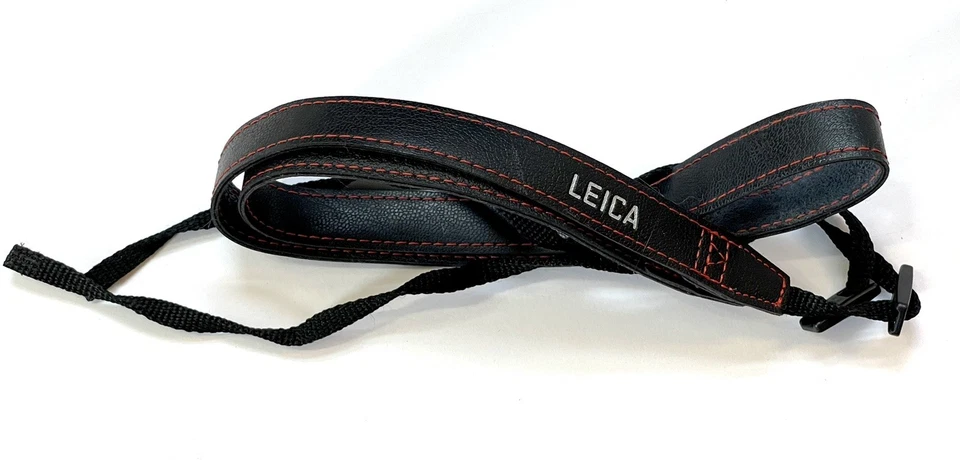 Correa de cuello Leica negra roja para cámaras D-LUX 5 6 + apuntar y disparar OEM genuina Foto 1 de 1