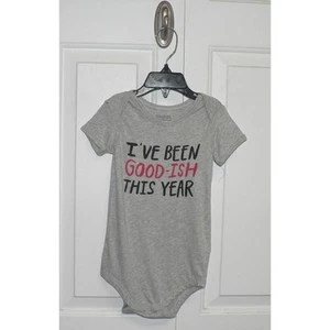 Harper Canyon Baby Urlaub Body "I've Been Good-ish This Year" grau 18 Monate - Bild 1 von 4