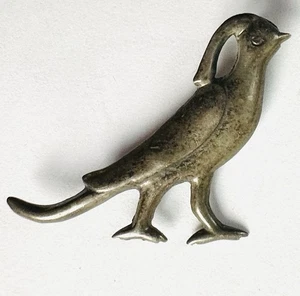 VTG Sterling Silver Mexican Bird Cockatoo Animal Figural Mexico Small Brooch Pin - Picture 1 of 8