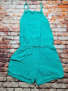 Cat & Jack Girls Size XL 14-16 Years Tropical Green Jumpsuit Romper Brand New - Picture 1 of 4