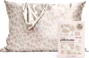 Satin Pillowcase with Zipper for Hair Skin, Softer Than Silk Pillow Cases Queen - Picture 1 of 9