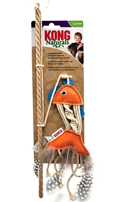 KONG Naturals Teaser Fish Wand Interactive Catnip Cat Toy - Image 1 of 4