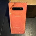 ??*Broken* Samsung Galaxy S10+ 128Gb Cell Phone Parts Pink??Locked Screen Broke