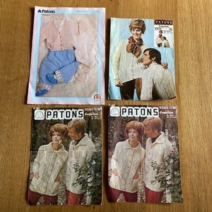 Patons Wool Patterns Vintage X 4 - Picture 1 of 2