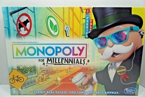 MONOPOLY FOR MILLENNIALS BOARD GAME Ages 8+ BRAND NEW SEALED IN BOX CIB - Picture 1 of 2