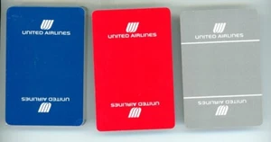 Airlines Playing Cards United Lot Decks Vintage Rot Blau Grau Luftfahrt 3 - Bild 1 von 5