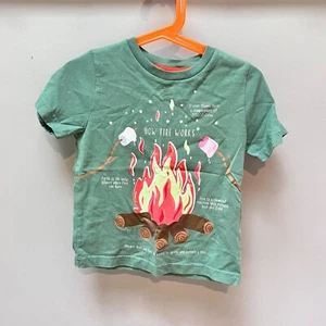 Boden Kids Glow in The Dark Campfire T-Shirt 3-4Y - Picture 1 of 4