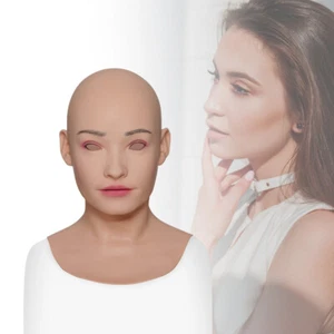 Dokier Realistic Silicone Female Mask Full Face Masks For Crossdresser Cosplay - Picture 1 of 10