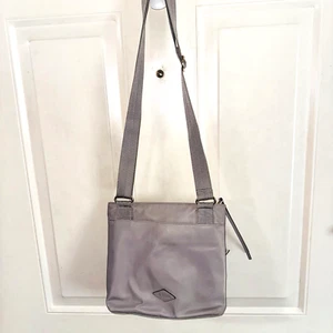 MZ Wallace Taupe Gray Nylon Crossbody Shoulder Bag Adjustable Strap - Picture 1 of 5