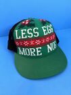 Less Egg More Nog Christmas Ugly Sweater Mesh Trucker Hat Cap Dec 25th NWOT