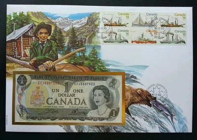 Canada Ships 1990 Sailboats Transport Vehicle Bear FDC (banknote cover) *rare - Image 1 of 4