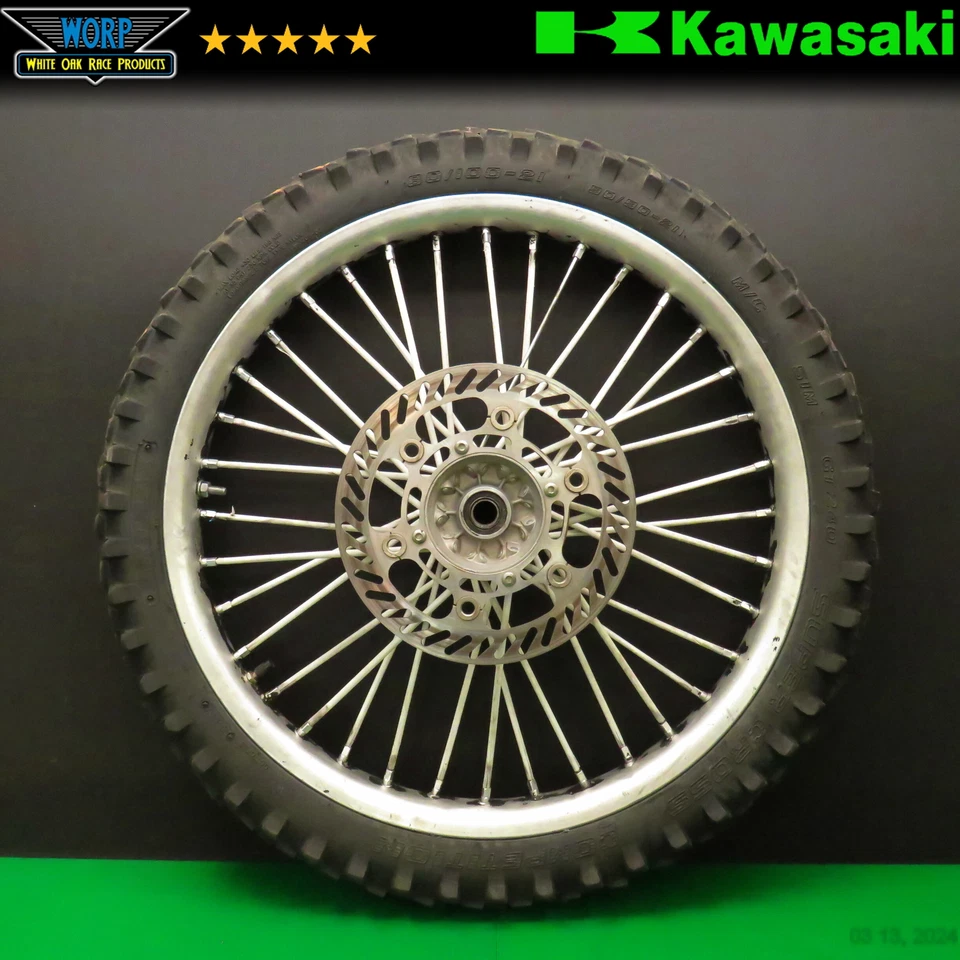 1999 KAWASAKI KX125 CONJUNTO DE PNEUS ARO CUBO RODA DIANTEIRA 41034-1300 - Imagem 1 de 4