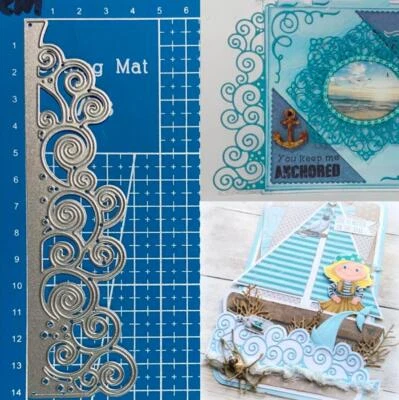 Wave Border Metal Cutting Dies Scrapbooking Embossing Paper Card Craft Stencils