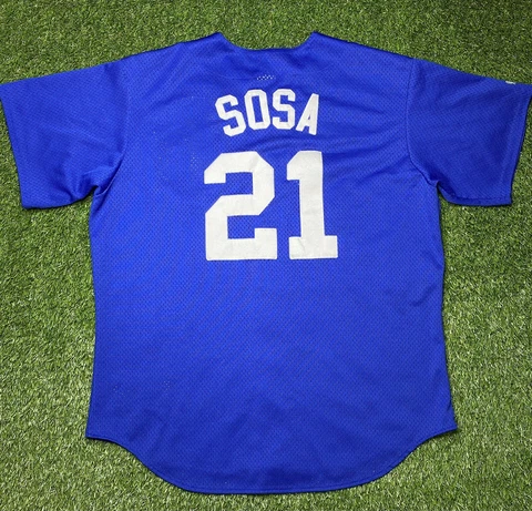 Vintage Chicago Cubs Sammy Sosa Majestic Stitched Jersey Size L Cover