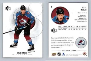 Cale Makar - Colorado #2 SP Authentics 2020-21 Upper Deck Card - Picture 1 of 1