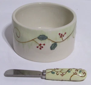 Pfaltzgraff Pepperberry Dip Crock and Spreader - Picture 1 of 4