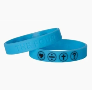 The Four Armband - blau/fluoriszierend 15 cm (ideal für Kinder) (*NEU*)(*OVP*) - Picture 1 of 1