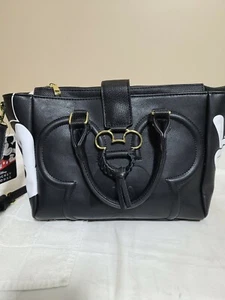 Disney Mickey Mouse Gold Ears Zipped CUTE CUTE Black Exclusive Of Decoration NWT - Picture 1 of 10