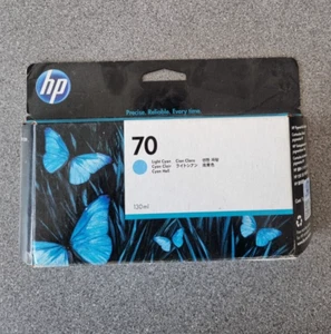 Genuine HP 70 Light Cyan Ink Cartridge C9390A - Picture 1 of 2