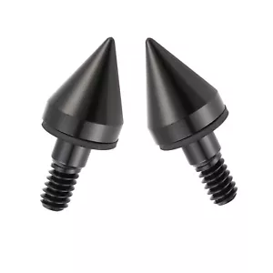 2x BLACK Alloy Bumper Protector Spike Anti-Collision Sharp Cone Guard For Smart - Foto 1 di 2