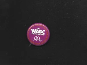 Vintage The WABC $25,000 McDonald's Pinback Button - Imagen 1 de 1