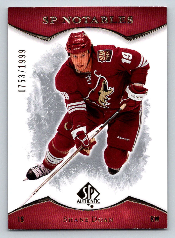 2007-08 SP Authentic #116 Shane Doan NOT 1999 (ref 192913) - Image 1 of 2