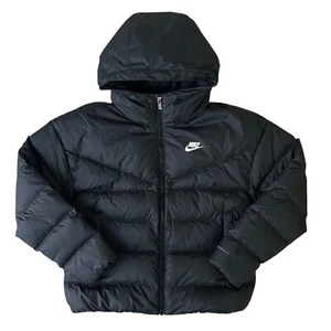 Nike Down Hooded Jacket Women's Size Small Black Puffer Storm-FIT DQ5903-010 NEW - Picture 1 of 12