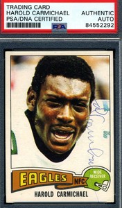 Harold Carmichael PSA DNA Coa Signed 1975 Topps Autograph
