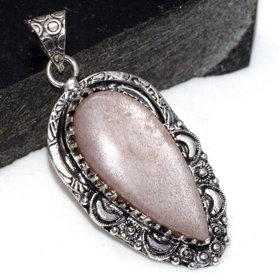 Colgante de piedras preciosas enchapadas en plata 925 de 2,1" joyería estética GW Foto 1 de 3